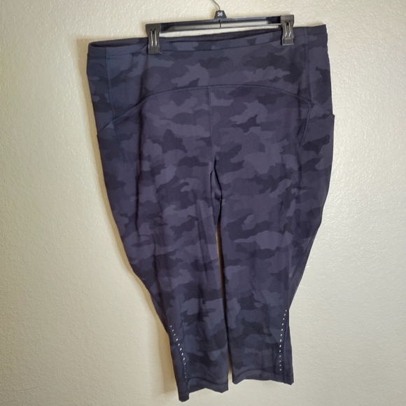 Lululemon Swift Speed High-Rise Crop 21" Heritage 365 Camo Deep Coal Multi Sz 20 - Picture 2 of 8